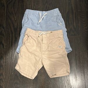 Casual Blue and Tan Shorts Set
